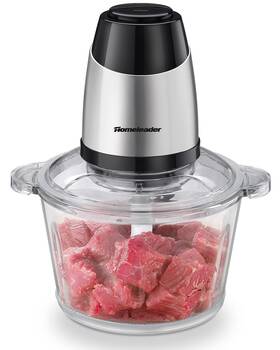 B09132y1tx Homeleader 300w Electric Food Chopper Stainless Steel Blades 2l Glass Bowl