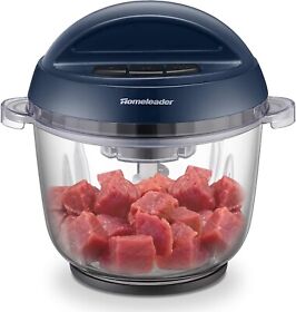 K56-018-blue Homeleader Food Chopper 10 Cup Electric Processor Glass Bowl 3-speeds 400w