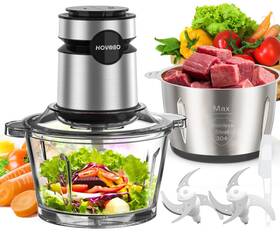Fc-j26 Hovobo Food Processor 500w Electric Meat Grinder Chopper With Two 8 Cup Bowls