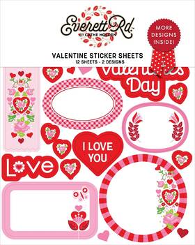 5a002h4t-1gjp2 Jewelry Made By Me Llc Everett Rd. Valentine Sticker Sheets-2 Designs 12 Sheets