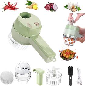 Jocaluyia 825521088555 4 In 1 Handheld Electric Vegetable Cutter Set Multifunctional Mini