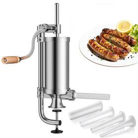 Josaumaker-002 Joyeee 2.5 Lbs Sausage Stuffer Vertical Meat Silver