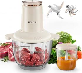 Kawu 711181385878 Electric Food Processors 300w Chopper With 2 Bowls 8 Cup 1 S