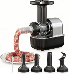 Ka0300007 Keerain Electric Sausage Stuffer Machine Automatic Meat With 3 Stuffing Gray