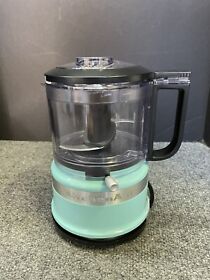 E105402 Kitchen Aid 3.5 Cup 2 Speed Mini Food Processor Chopper Teal Turquoise