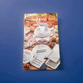Kitchen Plus 2000 Hwkp-6 Manual Food Processor Chopper Slicer Open Box New Complete Kit