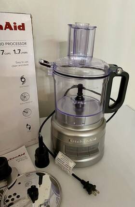 Kitchenaid 883049473857 7 Cup Food Processor - Silver Kfp0719cu Complete In Box Works