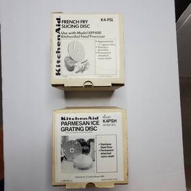 K4-fsl Kitchenaid Food Processor Set Of 2 Discs New Grating And French Fry Slicing