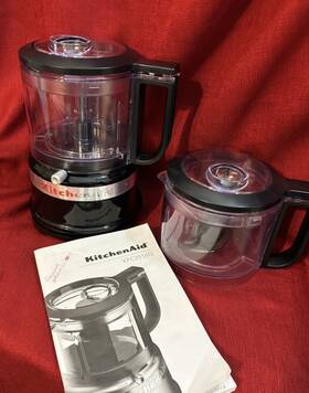 Kfc3156q Kitchenaid Kichenaid Black Mini Food Processor 3.5 Cups Extra Work Basin Works