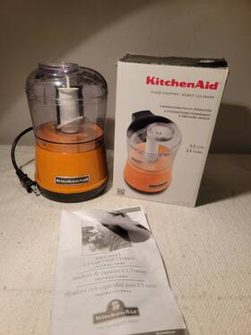 Kfc3511tg Kitchenaid 3.5-cup Food Chopper - Orange Preowned With Box And Directions