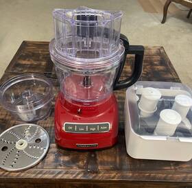 Kfp1355er Kitchenaid 13-cup Food Processor Red With Blades Attachments And Extras