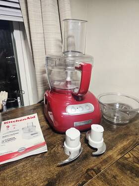 Kfp74qer1 Kitchenaid Kitched Aid Food Processor Model Red Color 2 Blades 72 Oz / Litros