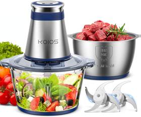 Amj-301 Koios Food Processor 500w Electric Chopper With 2 Bowls 8 Cup