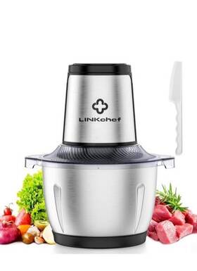 Linkchef 364950640540 Food Processor Small 6 Cup Chopper With Container 1.5l 250w Electric Meat