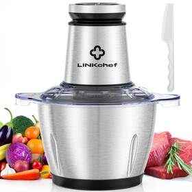 B0d78sg4ss Linkchef 10-cup Food Processor 2.3l 600w Electric Chopper Container
