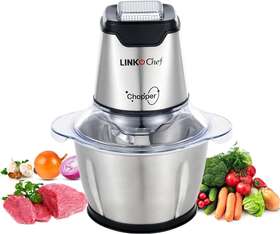 Fc-5125 Linkchef Mini Electric 1.2l 250w Stainless Steel 5cup Food Processor With 4bi-level Blade