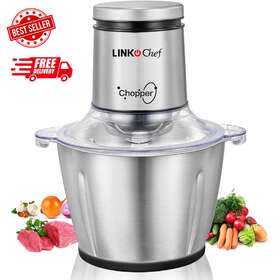 Fc54 Linkchef Food Processor 8 Cup Chopper Meat Grinder Electric With 2 Speeds 4d Sharp Blades