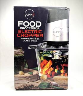 Lumme 700516368709 Glass 8 Cup Food Processor