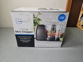 201782 Mainstays Mini Chopper 1.5 Cup 12oz Interlocking Lid