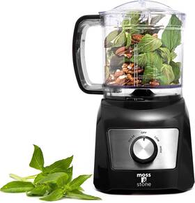 Efp-m13c-blk Moss & Stone 3 Cup Mini Food Processor For Dicing Chopping Mincing And Puree Black