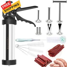 Mtogalt 768461237150 1.57 Lb Large Capacity Jerky Gun Kits 13.7x7.4x2.7 Inch Stainless