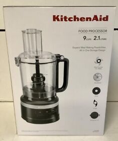 Kfp0921bm New Kitchen Aid 9 Cup 3 Speed Setting Matte Black Food Processor