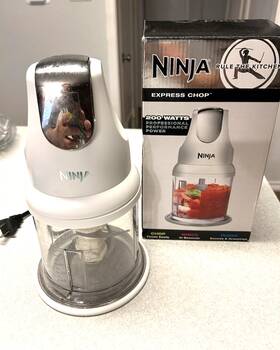 Nj110wh Ninja Express Chop Food Chopper 16oz Bowl Mince Pur E 200watts 30