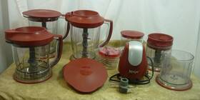Qb1007qcn30 Ninja Large Master Prep Food Processor Set 19 Pcs Red 25f053