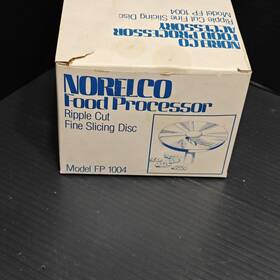 Norelco Fp1004 Food Processor Ripple Cut Fine Slicing Disc New Open Box