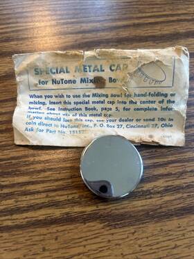 15152 Nutone Built-in Food Center Special Metal Capft Attachment Replacement Nos