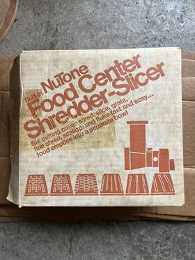 278n Nutone Built-in Food Center Salad Grinder Grater Slicer Cones Attachment #278n