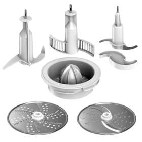 Nutrichef 068888030083 6-piece Replacement Kit For Multifunction Food Processor