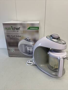Pkbfb18-u-b Nutrichef Baby Food Maker Puree Processor Blender And Steamer