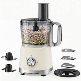 Olixis Am-llj15sc-2d5wt-sld Food Processor 10.5 Cups 600w Powerful Processors With 5 Blades