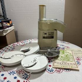 3412 Oster Vintage Genuine Foodcrafter Slicer Shredder Fries Model 341 2 Speed Works