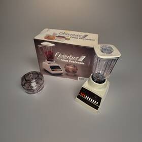 890-86 Oster 867-81 Vintage Osterizer Liquefier-blender Food Processor White 1987