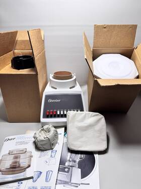 869-81 Oster Nos Osterizer Liquefier Blender And Food Processor 1987 With Instructions