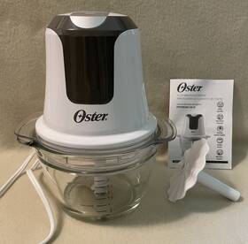 Fpstmc6613ag Oster 3-cup Mini Food Chopper With Durable Glass Bowl And Storage Lid 2 Speed