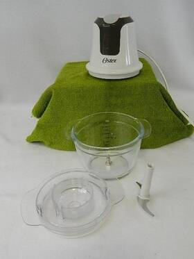 Ogcmv207s2-07 Oster 3-cup Mini Food Chopper With Durable Glass Bowl And Storage Lid 2 Speed