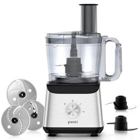 Panti 680358188584 E01-black 12 Cups Food Processor And Vegetable Chopper For Slicing Black