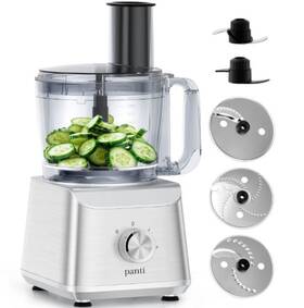 600w Panti 738060978822 Food Processor E01 12-cup Capacity Motor Dual-speed