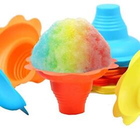 Xae223 Paragon Manufactured Fun 4-ounce Sno-cone Flower Drip Tray Cups Multicolor