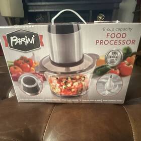 Parini 1nvi0062 8-cup Full-size Food Processor 450w Glass Bowl 2-speed Chop/slice