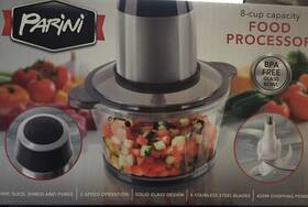 Inv10052 Parini Food Processor - 8 Cup 2 Speed 450w Bi Level Stainless Steel Blades New