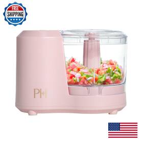 B0fbtb5n14 Paris Hilton Pink 1.5-cup Food Chopper Stainless Steel Blade One-touch Pulse