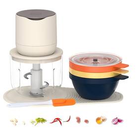 Zh6954 Pogeair 3-in-1 Multifunction Electric Food Processor Chopper With 4 Bowl