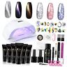 Rhsh0069 Poly Nail Gel Kit With Uv Lamp 6 Colors Extension 80w Led
