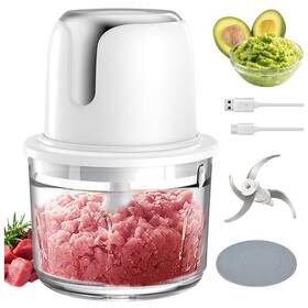 Pondi 797734126747 Electric Food Processor 1.2l Cordless Meat Grinder Usb-c Rechargeable With