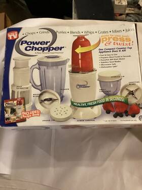 75235678290 Power Chopper 9 Piece Personal Food Processor New In Box As Seen On Tvpower