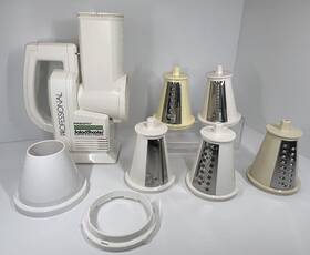 02971 Presto Professional Salad Shooter 5 Shredding / Slicing Cones Vgc Vintage 1991